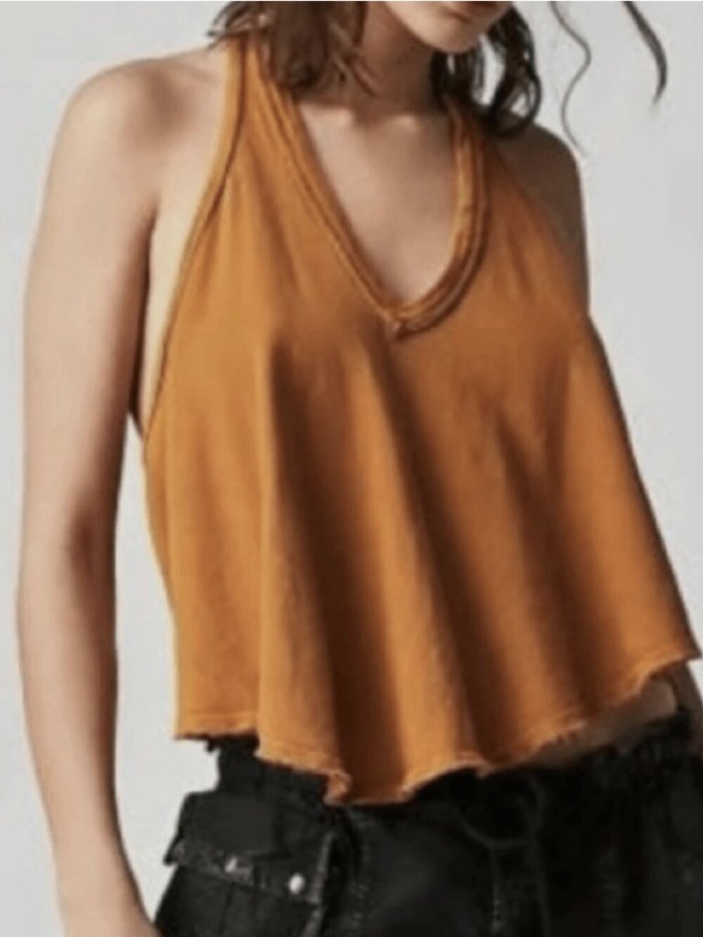 Free People We The Free Spiced Pecan Care FP Karri Swing Tank